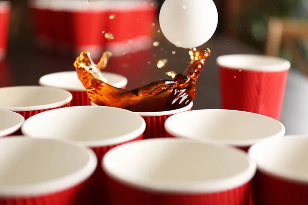 Piala untuk permainan Beer Pong — Stok Foto