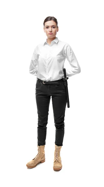 Female security guard — Stock Photo, Image