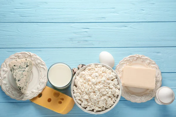 Различные молочные продукты — стоковое фото