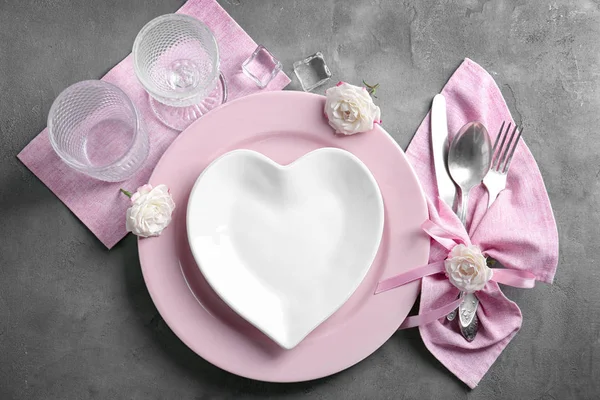 Beautiful romantic table setting — Stock Photo, Image