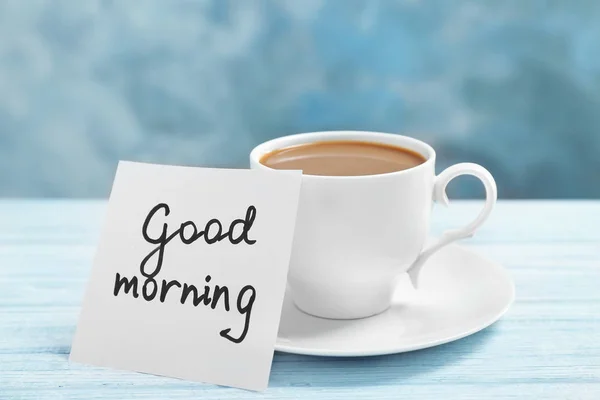 Note with phrase GOOD MORNING — Stock Photo, Image