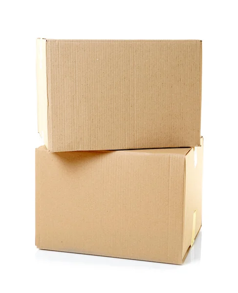 Dos cajas en blanco — Foto de Stock