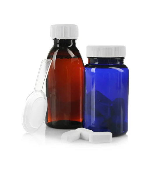 Bottles with medicine and pills — Stock Photo, Image