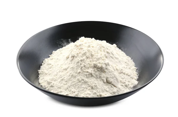 Plate with flour — Stock Photo, Image