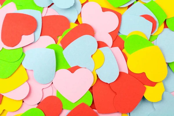 Confete Brilhante Forma Coração Close — Fotografia de Stock