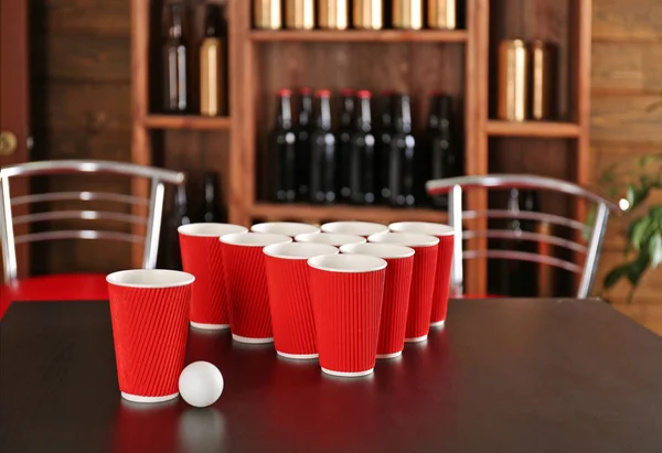 Juego de cerveza Pong — Foto de Stock
