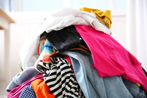 Messy colorful clothing — Stock Photo, Image