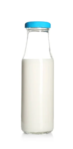 Μπουκάλι με φρέσκο γάλα — Φωτογραφία Αρχείου