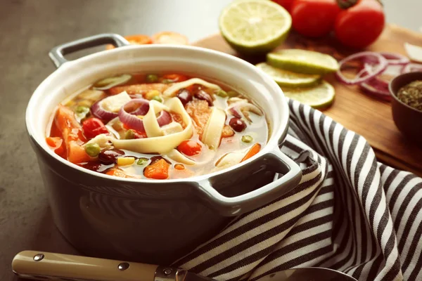 Chicken tortilla soup — Stock Image Chicken tortilla soup Stock Photo