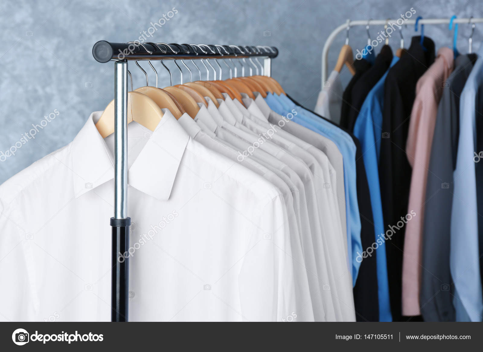 Rack of clean clothes — Stock Photo © belchonock 147105511