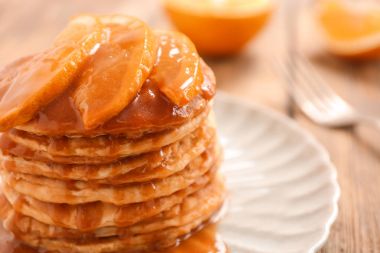 Portakal dilimleri ile lezzetli gözleme