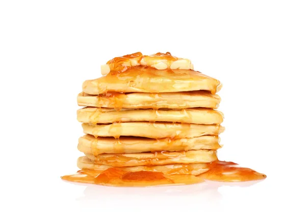 Delicious stacked pancakes — Stock Photo, Image