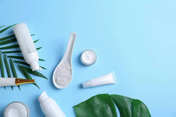 Naturkosmetik och blad — Stockfoto