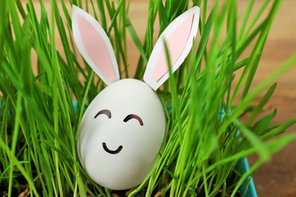 Huevo de Pascua con orejas decorativas — Foto de Stock