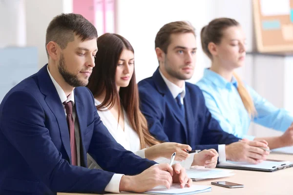 Group of interviewers during colloquy in office — Stock Photo, Image