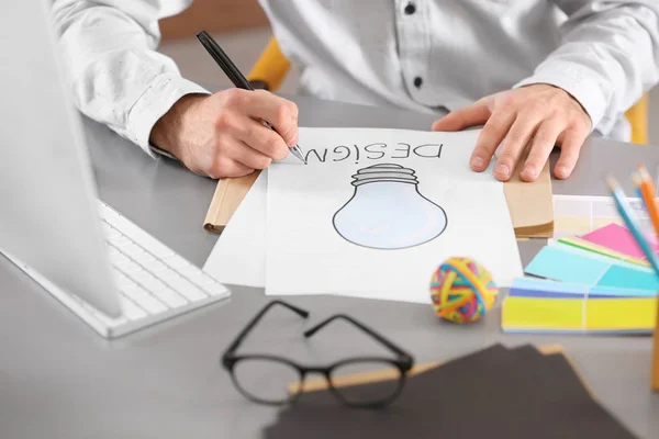 Male designer working in office — Stock Photo, Image