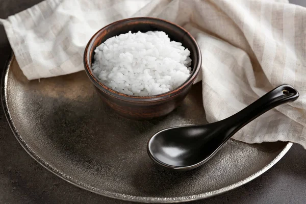 Nasi putih dalam mangkuk — Stok Foto