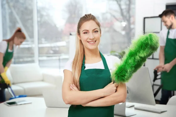 Young female cleaner — Stock Photo, Image