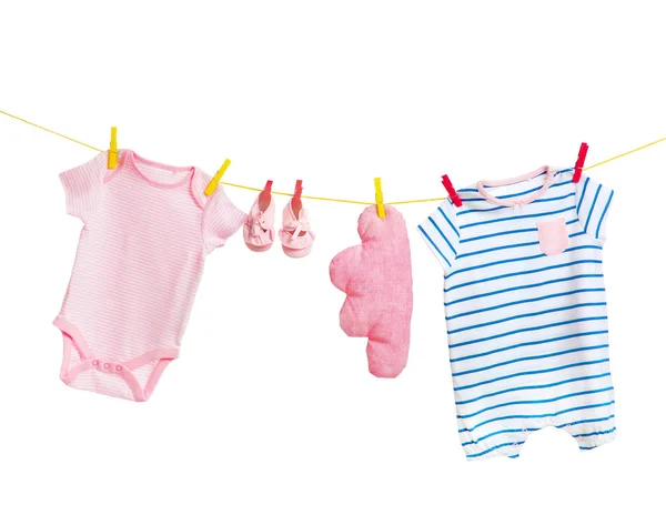 Baby clothes hanging — Stock Photo, Image