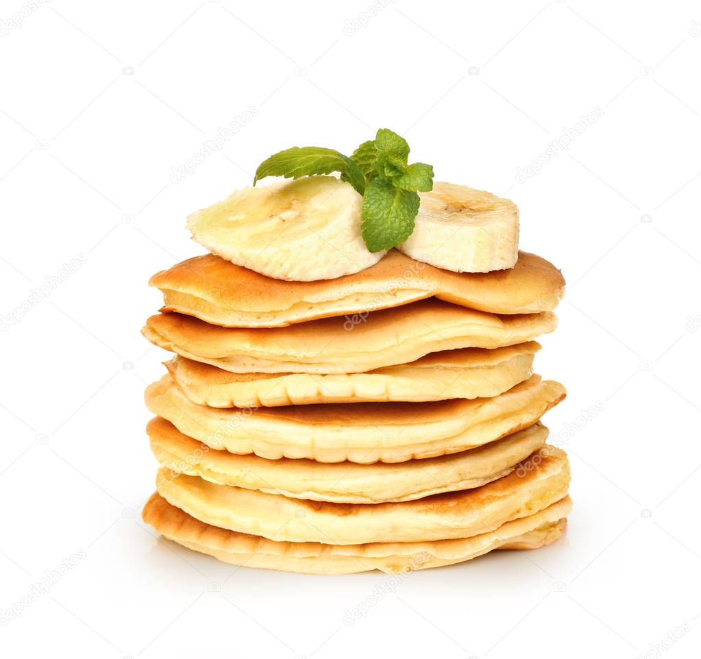 Delicious stacked pancakes