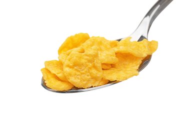 metal kaşık Mısır gevreği ile 