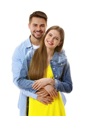 sevimli genç bir çift 