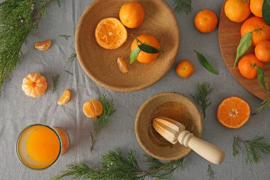 Sulu mandalina kompozisyon