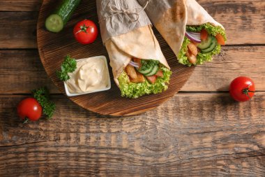 Lezzetli kebap sandviç