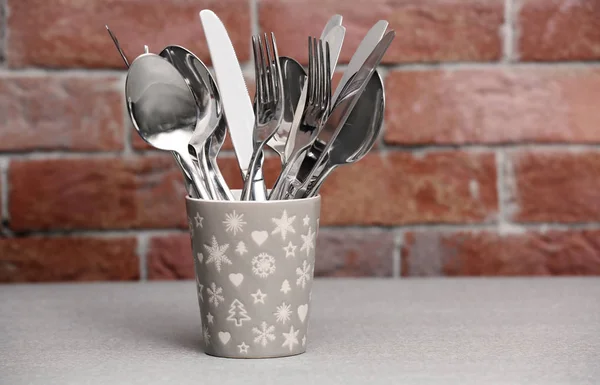 Set di utensili da cucina in metallo — Foto Stock