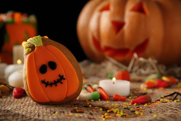 Dolci e decorazioni di Halloween — Foto Stock