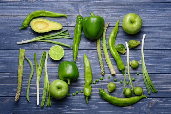 Legumes e frutas verdes — Fotografia de Stock