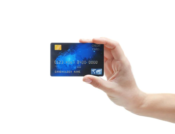 Hand holding credit card — Stock Photo, Image