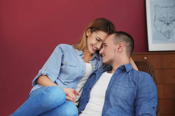 Young Couple Sitting Together — Stock Photo, Image