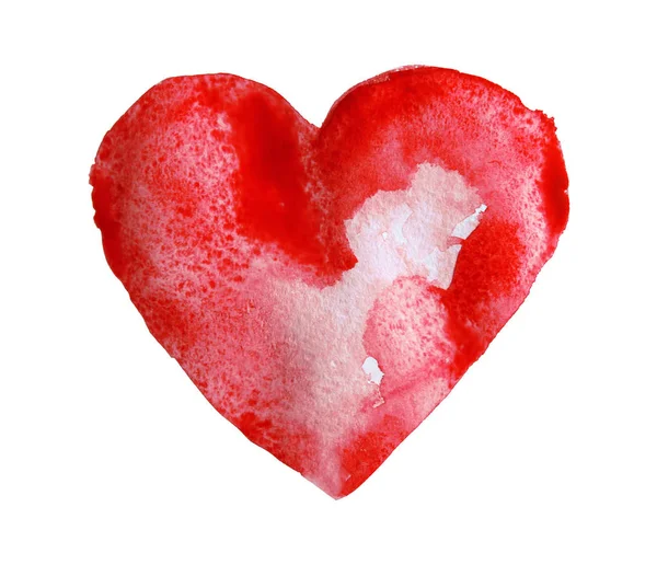 Cuore rosso disegnato — Foto Stock