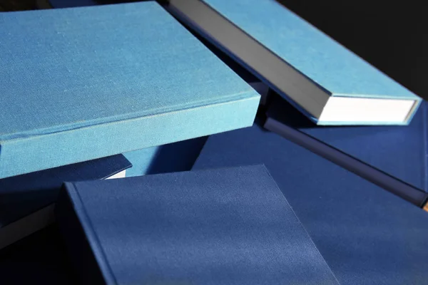 Blue hardcover books — Stock Photo, Image