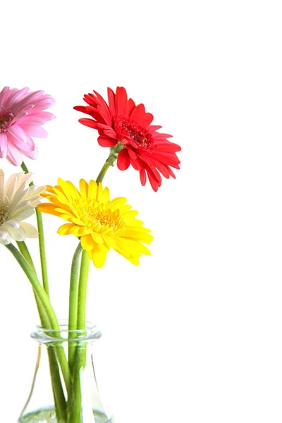 Vaso con mazzo di bei fiori — Foto Stock