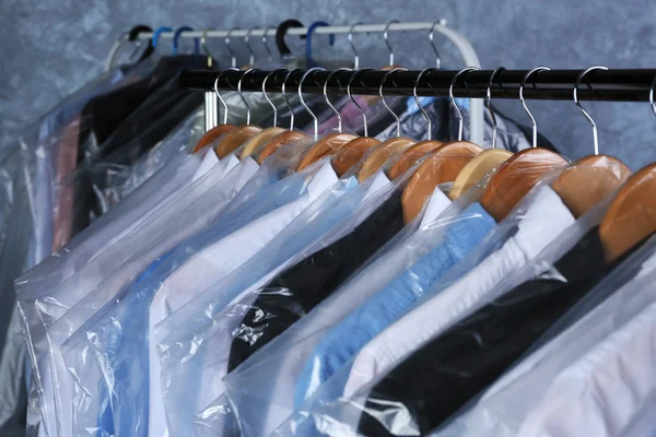 Rack of clean clothes — Stock Photo, Image