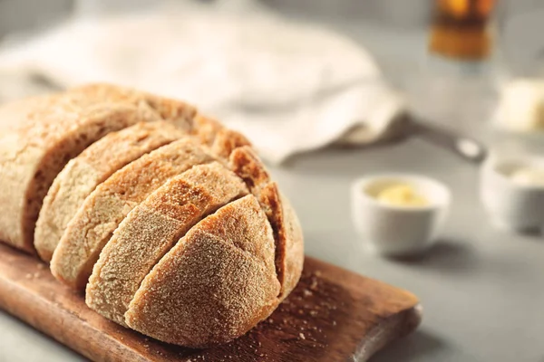 sliced loaf of beer bread