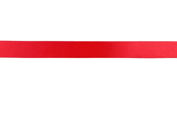 Silk red ribbon — Stock Photo, Image