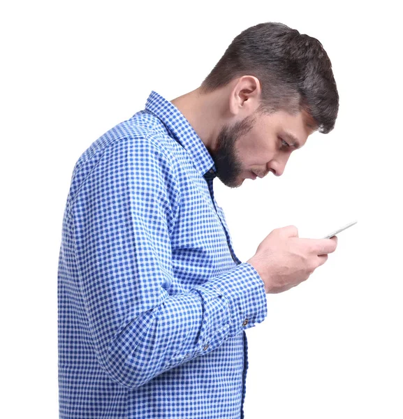 Man using smartphone — Stock Image Man using smartphone Stock Photo