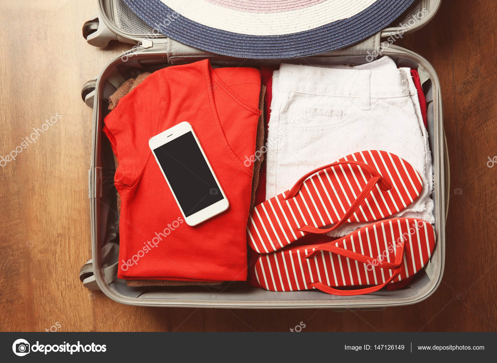 suitcase clothes