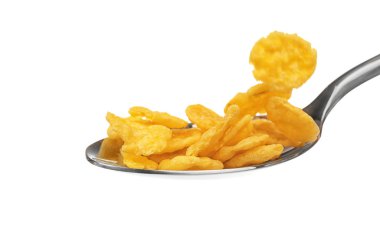 metal kaşık Mısır gevreği ile 