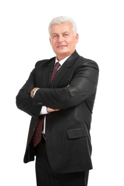Beyazın üstündeki kıdemli adam  