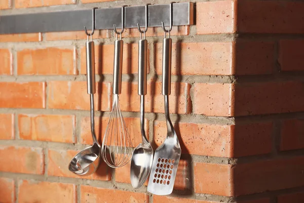 Set de utensilios de cocina de metal —  Fotos de Stock