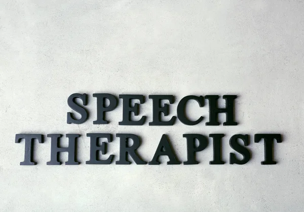 Inscription SPEECH THERAPIST — Stock Photo, Image