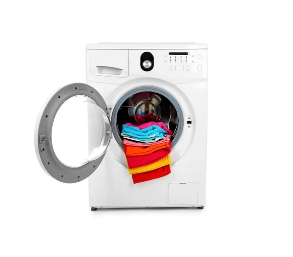 Clothes in washing machine — Stock Photo, Image