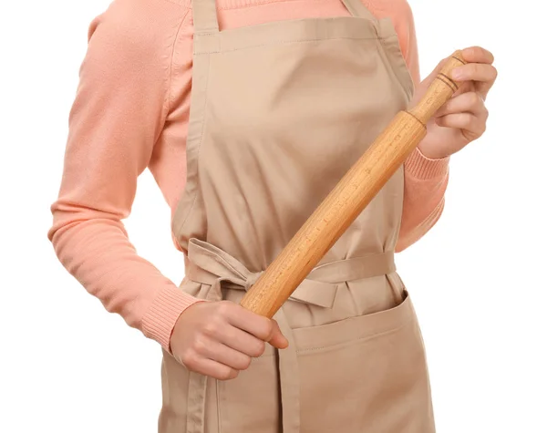 Young woman in apron — Stock Photo, Image