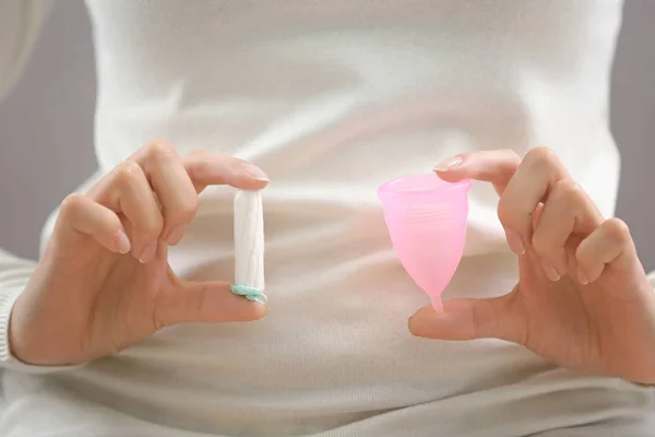 Menstrual cup and tampon — Stock Photo, Image