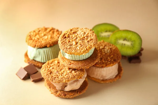 Heerlijk ijs cookie broodjes — Stockfoto