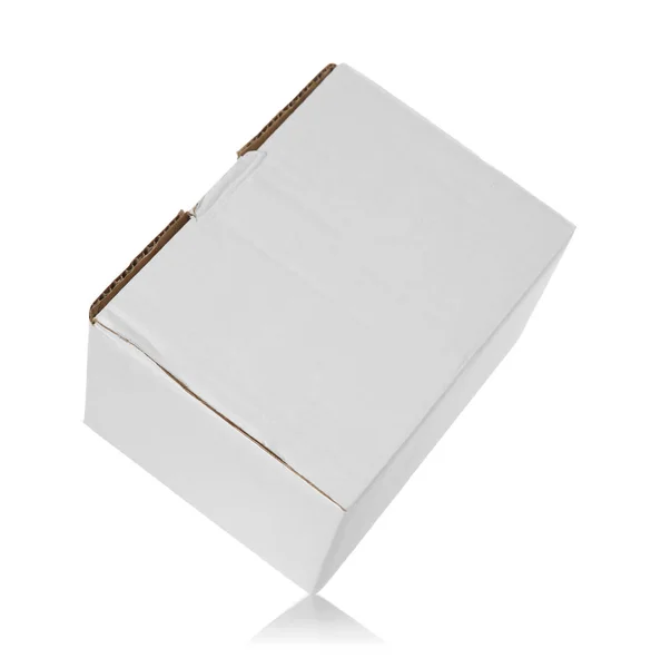 Cardboard box on white — Stock Photo, Image